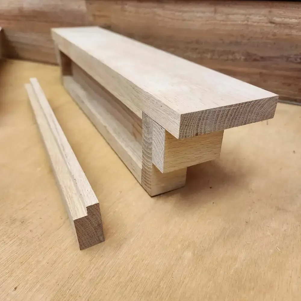 Custom Wooden Unfinished Pair of Shelves with French Cleat